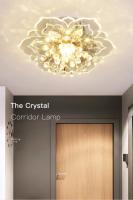 Lámpara LED de techo de cristal con forma de flor moderna, lámpara de techo para pasillo, sala de estar, dormitorio, cocina, pasillos - details 3