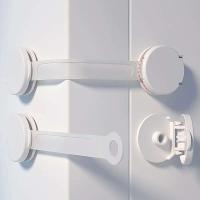 Cerradura de cono de gabinete antipalanca para bebé, hebilla de seguridad de plástico blanco para protección infantil - details 5