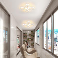 Lámpara de Techo LED Floral de Aluminio Goeco 30W, 3375LM, Iluminación Interior Moderna, Blanco, 30x30x7cm - details 7