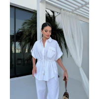 Novedad de verano, moda informal para mujer, conjunto de dos piezas con bolsillo y cordón estilo Cargo, ropa de mujer - details 17