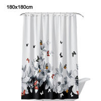 Cortina de ducha sin perforaciones, colores vivos, flor silvestre X 180cm, decoración de Athroom, flor colorida, uso multiusos - details 4