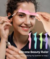 Plantillas de silicona reutilizables para delineador de ojos, herramienta de maquillaje multiusos, 5 en 1 - details 0