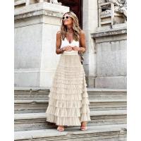 BUNO-Falda larga multifacética para mujer, cintura alta, estilo bohemio, ropa de primavera y verano, falda de tul - details 5