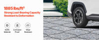 Rejilla para Grava SucceBuy, 5.08 cm de Profundidad, 26.87 x 3.94 Pies / 8200 x 1200 mm, 1880 LBS por Pie Cuadrado, Estabilizador de Suelo, Rejillas Geotextiles Permeables para Caminos de Entrada, Jardines, Patios, Pasillos, Pendientes de Estacionamiento - details 1