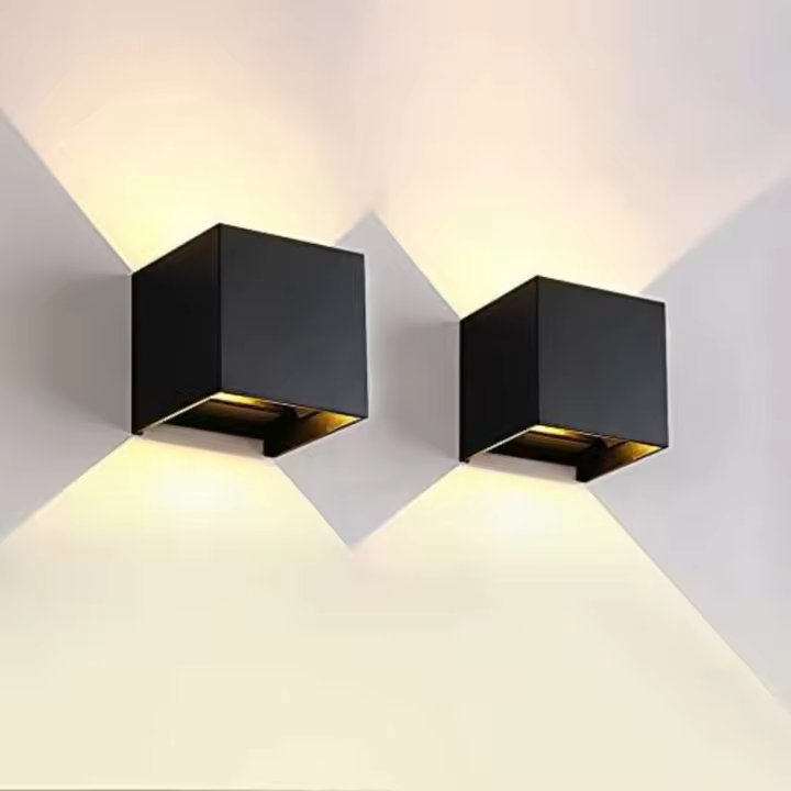 Faros de Pared LED Cálido Blanco 3000K Impermeables IP65 2 Piezas Iluminación para Estar Dormitorio Pasillo - 1
