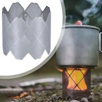 Bloqueador de viento para acampar, parabrisas de acero inoxidable, luz para Picnic, cocina, estufa, parabrisas - details 10