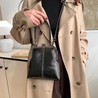 Bolso de hombro elegante con cierre de beso, bolso cruzado de estilo chino Retro de cuero PU, bolso de mujer Vintage de gran capacidad de Color sólido - details 30