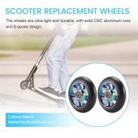 Ruedas de repuesto para patinete eléctrico, ruedas de Pu de 2 piezas y 100Mm con rodamiento para coches mecedoras, coches extremos y patinetes - details 3