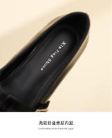 Nuevos zapatos británicos de cuero suave, zapatos pequeños de cuero, tacón grueso, tacón bajo, zapatos Marie - details 26