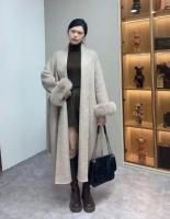 Chaqueta de Abrigo de Lana Doble Cara de Alta Gama Mango de Piel de Zorro Desmontable - details 21