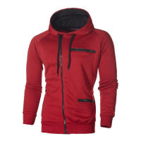 Suéter deportivo de jacquard para hombre, chaqueta informal con múltiples capuchas, color sólido, 2024 - details 1