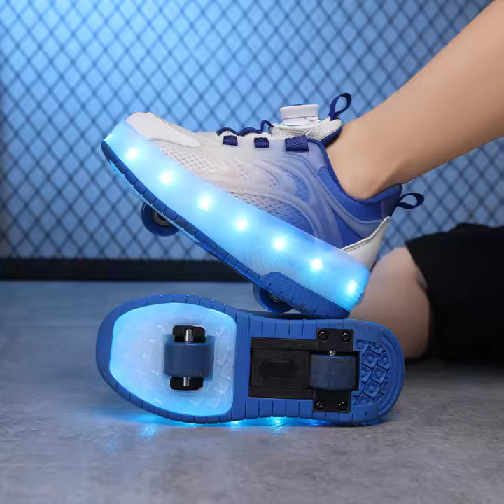 Patines con Luces Multifuncionales Desmontables para Exteriores Zapatillas de Rueda de 30-40 Tamanio - 1