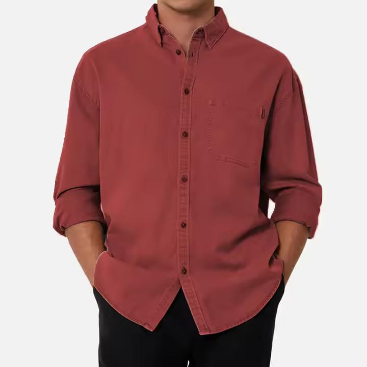 Camisa Silbon deportiva micropiqué verde claro Slim de hombre - 1
