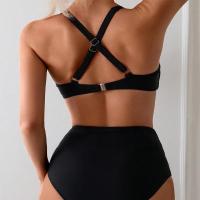 Conjunto de Bikini de Cintura Alta para Mujeres Traje de Baño de Dos Piezas con Frontal de Torsión - details 3