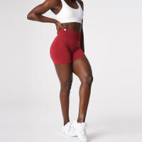 Seamless Professional Sports Shorts Spandex Shorts for Women's Fitness, Elastic, Breathable, Hip Lifting, Casual Sports, Running - details 15