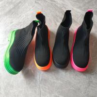Zapatos De calcetines De suela gruesa para Mujer, Botas cortas informales De punto rojo De Red, talla grande, otoño e invierno, 2023 - details 6