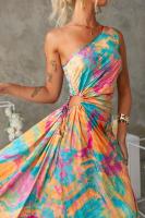 Vestido Largo de Fiesta para Mujer 2025 Diseño Asimétrico Floral con Estampado Exclusivo - details 5