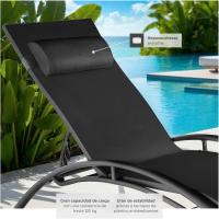 Set de 2 Tumbonas de Jardín Exterior Plegable con Reposacabezas Reclinable en 7 Posiciones - details 21