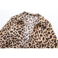 BUNO-Camisa con cordones y lazo con cuello en V, camisas de gasa con solapa de manga larga y textura satinada de seda, blusa holgada informal a la moda, cárdigan, Top para mujer - details 21