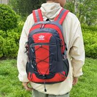 Mochila de Senderismo Multifuncional Ligera con Accesorio para Bastones de Trekking, Bolsa de Viaje y Montañismo de Nailon Duradero con Correas Ajustables, Múltiples Compartimentos y Bolsillos Laterales de Malla - Negra, Accesorios de Senderismo - details 8