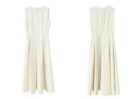 BGTEEVER-Midi elegante vestido sin mangas para mujer, prenda lisa con cuello redondo, línea A, longitud media, primavera y verano - details 20
