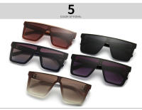 Toyear-gafas de sol cuadradas para hombre y mujer, lentes de sol de marca de diseñador de lujo, a la moda, Estilo Vintage, montura grande, parte superior plana, UV400 - details 0
