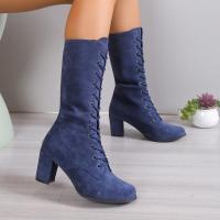 Botas largas con cordones para mujer, zapatos informales - details 1