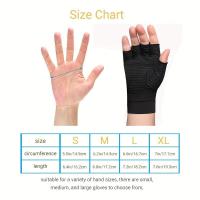 1 par de guantes deportivos de compresión antideslizantes sin dedos - details 3
