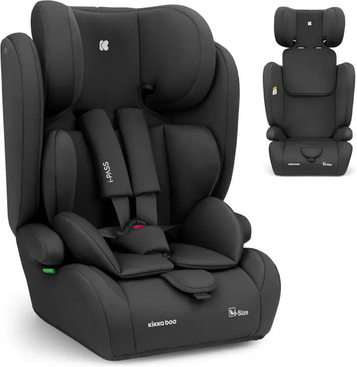 Silla de coche, Grupo 1/2/3, 9-36 kg (76-150 cm), Silla coche bebé y niños, Reposacabezas 13 posiciones, 15 meses a 12 años, Cadeira Auto, Gris - 1