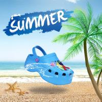 Sandalias clásicas para mujer, zuecos de jardín, zapatos de playa informales, color azul, para el hogar - details 2