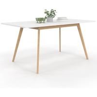 Mesa extensible rectangular 4-8 personas, 120-160 cm, color blanco - details 0