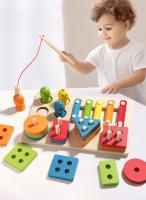 Juguete Educativo 3 en 1 para Niños, Juego de Pesca, columna de golf y Xilófono, Desarrollo de Colores, Formas y Música - details 1