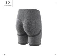 Pantalones cortos deportivos de cintura alta para mujer, mallas Push Up de nailon suave para Fitness, correr, entrenamiento, gimnasio - details 1