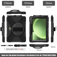 Funda protectora blindada a prueba de golpes con correa para el hombro y la palma de la mano para Samsung Galaxy Tab Active 5 Pro, funda Tab Active 4 Pro - details 1