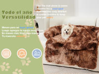Sofá cama nido para mascotas, manta curvada de felpa para perros y gatos de doble uso, lavable a máquina, adecuada para mascotas pequeñas y medianas - details 1