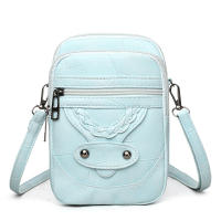 Bolso cruzado para mujer, bolso de hombro con nueva textura, bolso para teléfono móvil, bolso pequeño retro de cuero suave y elegante a la moda para maduras - details 0