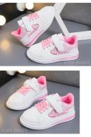 Zapatillas de deporte de cuero para niños, zapatos informales con bordado de amor, a la moda, para correr, escuela, 2024 - details 2
