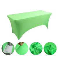 Manteles de Lycra de 6 pies, cubiertas de mesa de cumpleaños de hotel de boda de alta elasticidad para plegables de 4 pies, 5 pies, 6 pies y 8 pies - details 15