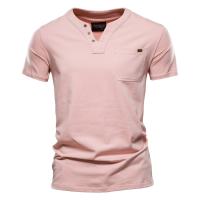 Camiseta informal japonesa de verano para hombre, Camiseta deportiva a la moda, Camiseta ajustada con bolsillo de algodón, camiseta de manga corta para hombre - details 3