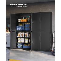 Armario de Garaje de 5 Estantes con 4 Puertas, Armario de Oficina, 40 x 80 x 180 cm, 2 Cerraduras, Estantes Ajustables, Gabinete de Metal, Gris Mate OMC016G01 - details 8