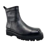 Botas Chelsea con punta redonda para varias estaciones, zapatos de hombre con diseño de seguridad de cuero en el tobillo, nuevo estilo - details 0