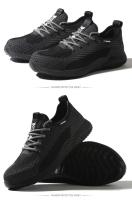 Zapatos de seguridad transpirables para hombre, botas de trabajo con puntera de acero, zapatos de seguridad indestructibles a prueba de pinchazos, zapatillas ligeras y cómodas - details 15
