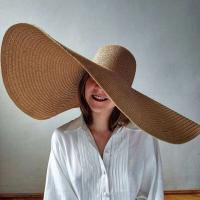 Sombreros anchos grandes de verano para mujer, sombrilla de gran tamaño, sombrero de playa con protección UV para mujer de paja de viaje - details 0