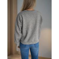 Suéteres de punto holgados de estilo coreano con cuello redondo para mujer, novedad de otoño 2024 - details 13