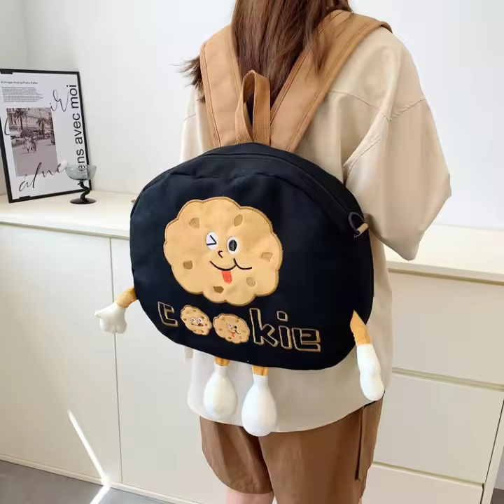 Muñecas, lindas, dibujos animados, galletas, niña suave, personalidad, estudiante, divertidas, mochila, creativas - 1