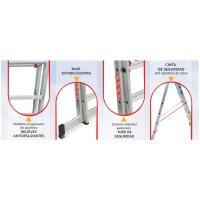 BTF, escaleras profesionales, escaleras BTF, profesionales, escaleras 3 tramos transformables