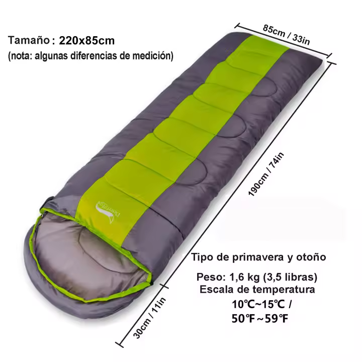 Desert & Fox-Saco de dormir Ligero para acampar, 4 alojamientos, sobre caliente y frío, Saco de dormir para mochilero, Viajes al Aire Libre, senderismo - 1