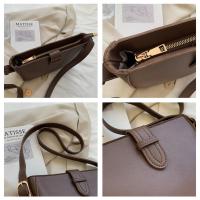 Bolso cuadrado de cuero PU de gran capacidad, bolso de hombro Simple de estilo coreano, bolso de almacenamiento para teléfono, bolso de mano cuadrado Ins - details 4