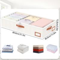 Organizador de Armario de Cajón de Bajo de Cama 3 Juegos, Bolsa de Armario, Ropa Plegable con Ventanas Transparentes, para Edredones, Mantas - details 3
