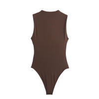 OUWU- Moda Mujer Nuevo Verano Blanco Ajustado Sexy Cuello Cuadrado Sin Mangas Color Sólido Mono Chic Mujer Bustier Tops Mujer - details 9